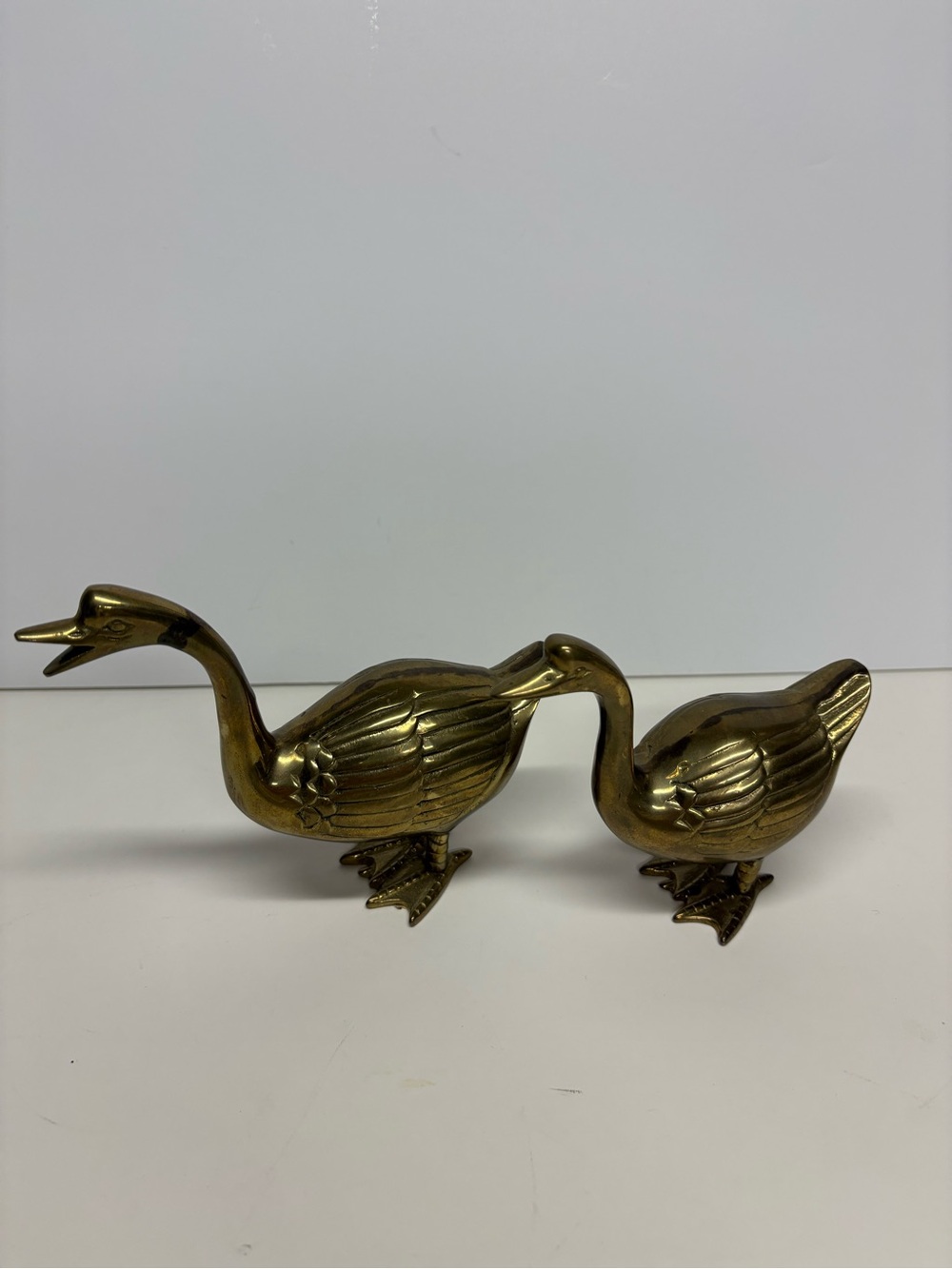 Vintage Crowning Touch Brass Goose Pair Sculpture Figurines Set 2
Kit